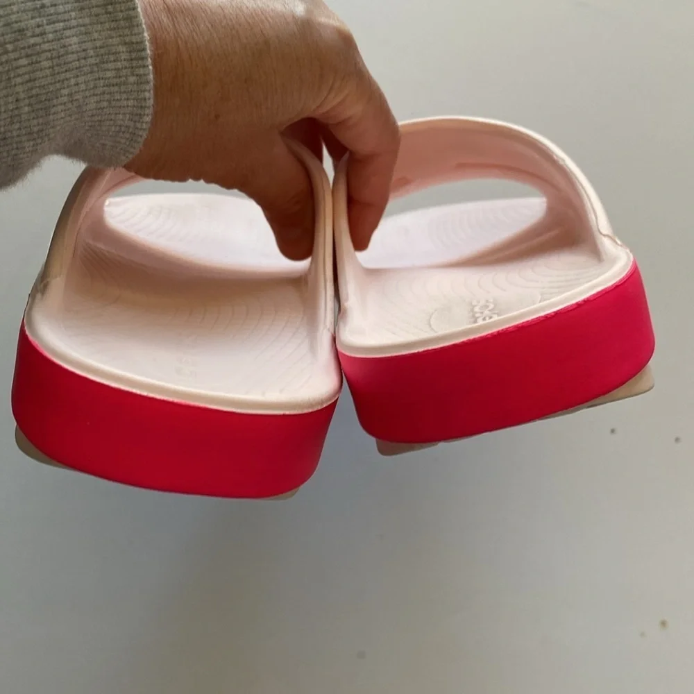OOFOS OOahh sport slide in blush fade women’s 8 EUC - Picture 4 of 7